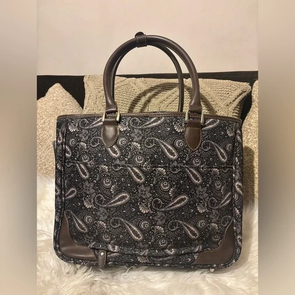 🤎🤎American Living Paisley Tote Bag with Brown Accents luggage .🤎🤎BOX B - Picture 5 of 12